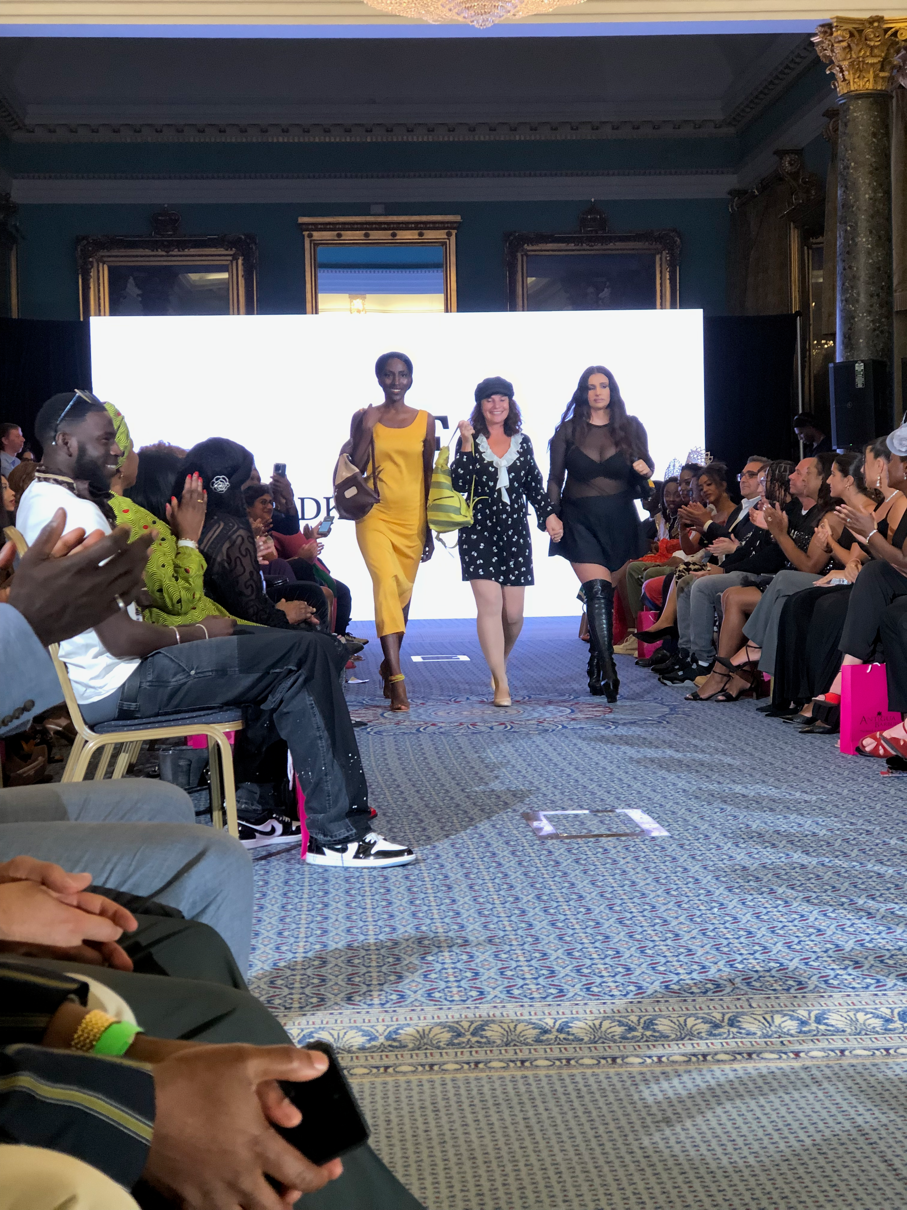 Catwalk with bags on London fashion week 