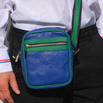 Men’s Small Shoulder Bag in Italian Leather – Hands-Free Convenience with Style - Radka Sillerova Atelier 