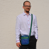 Men’s Small Shoulder Bag in Italian Leather – Hands-Free Convenience with Style - Radka Sillerova Atelier 
