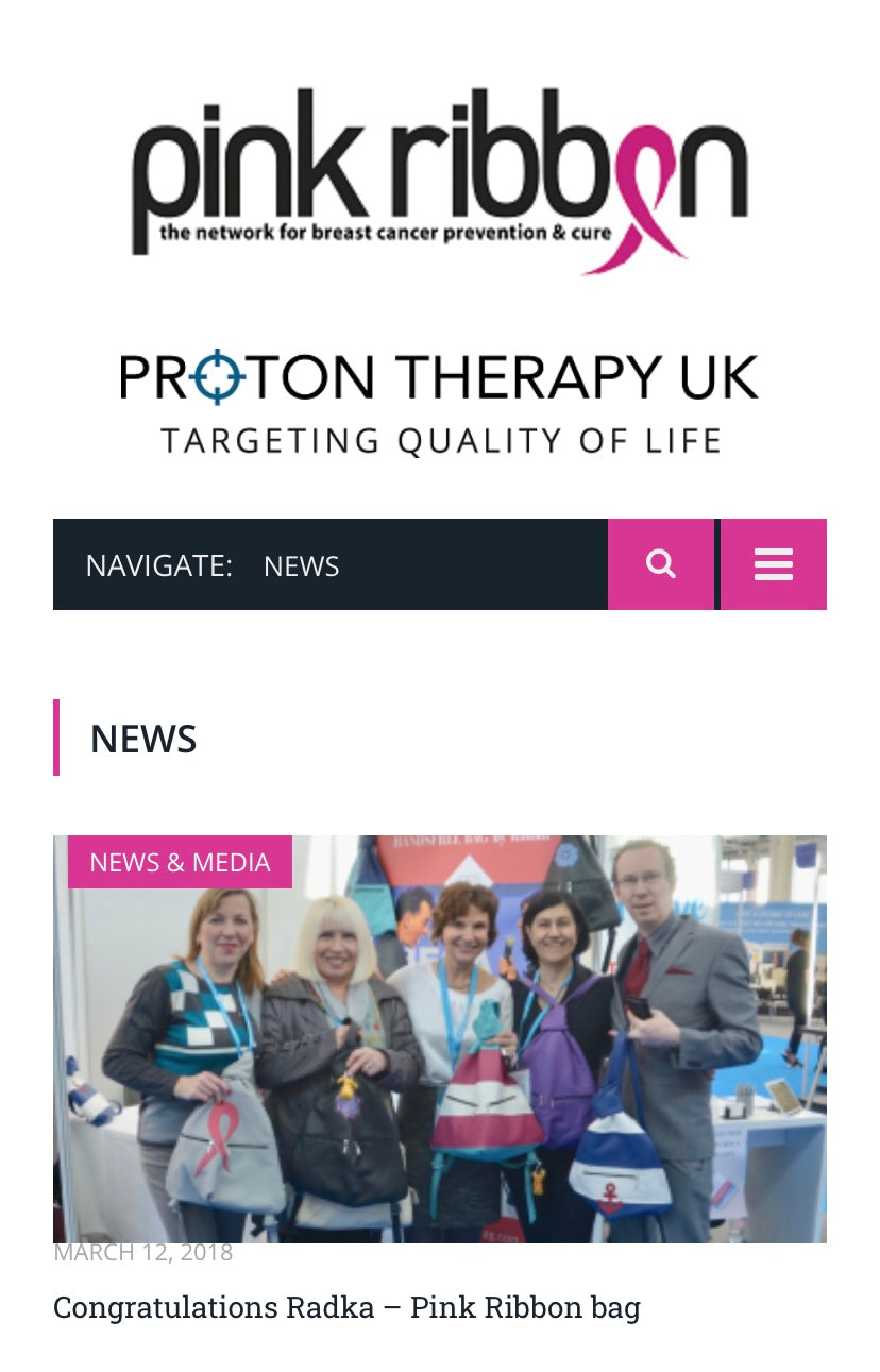 Pink Ribbon Leather Backpack – Handmade with Purpose 🎀 - Radka Sillerova Atelier 