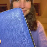 Red and Blue leather Wallet Radka Sillerova Atelier