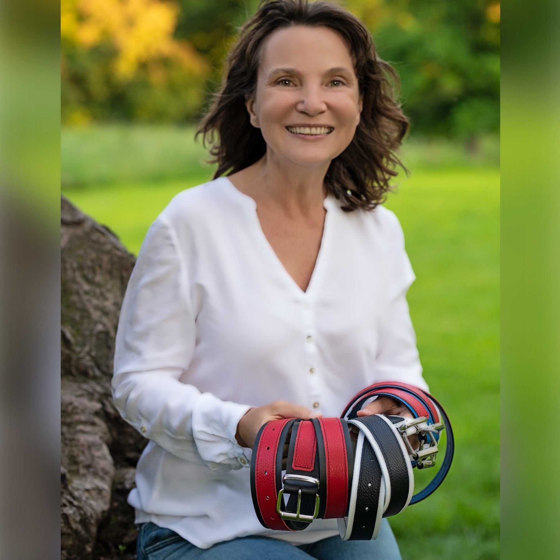 Designer Leather Belt For Women - Radka Sillerova Atelier 