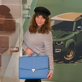 Handmade Leather Briefcase for Women – Elegant, Professional & Laptop-Friendly Work Bag - Radka Sillerova Atelier 