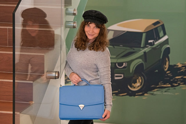 Handmade Leather Briefcase for Women – Elegant, Professional & Laptop-Friendly Work Bag - Radka Sillerova Atelier 