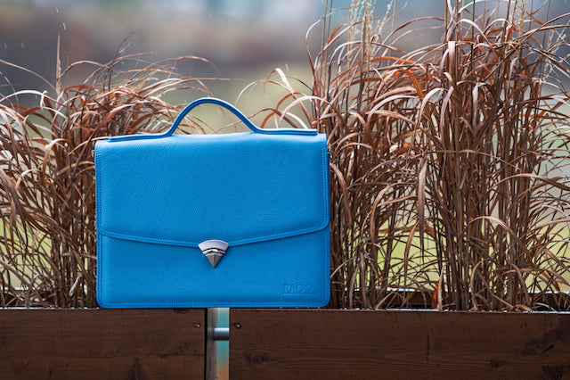 Handmade Leather Briefcase for Women – Elegant, Professional & Laptop-Friendly Work Bag - Radka Sillerova Atelier 