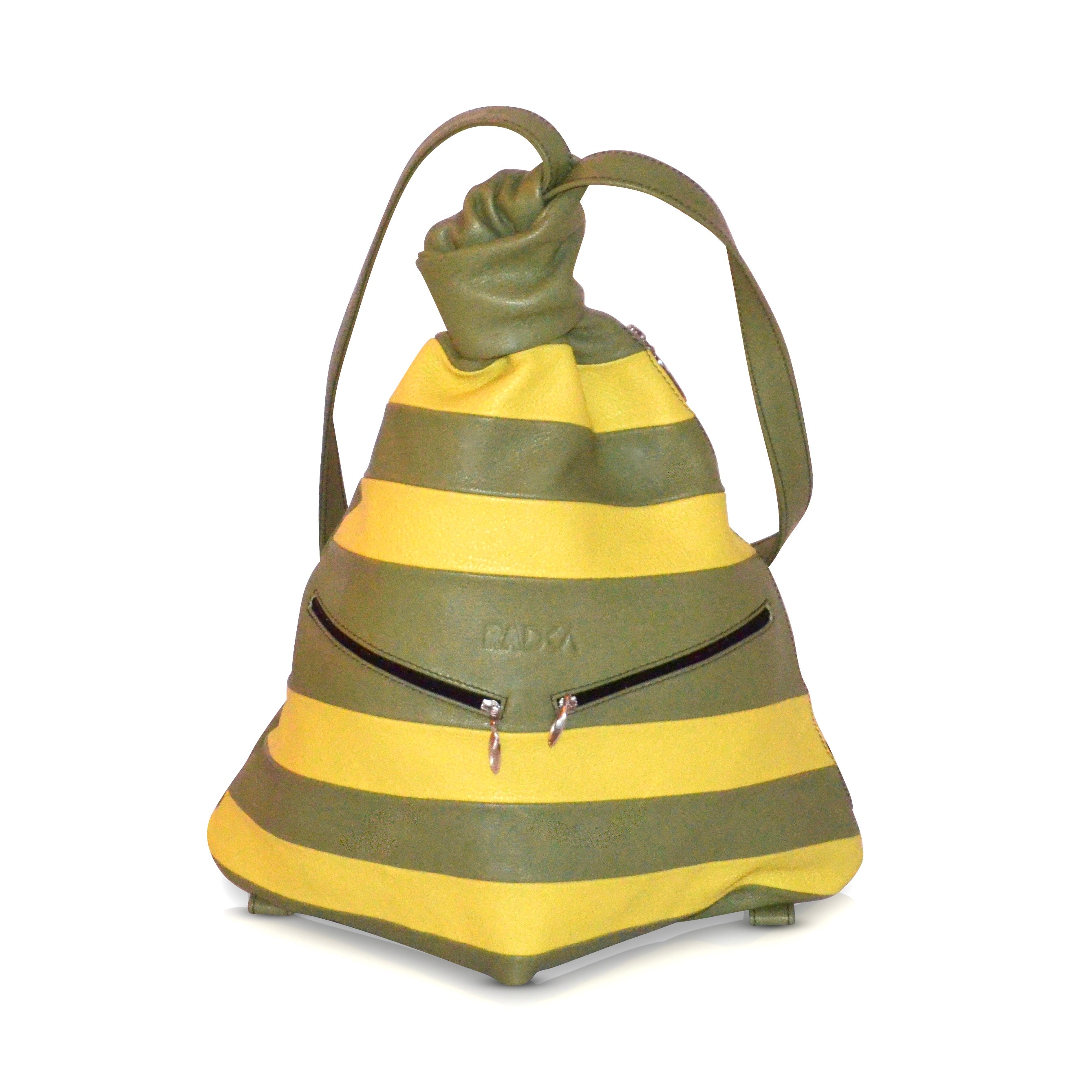 Exclusive Artisan Leather Backpack Stripped – Ideal for Travel & Daily Adventures - Radka Sillerova Atelier 