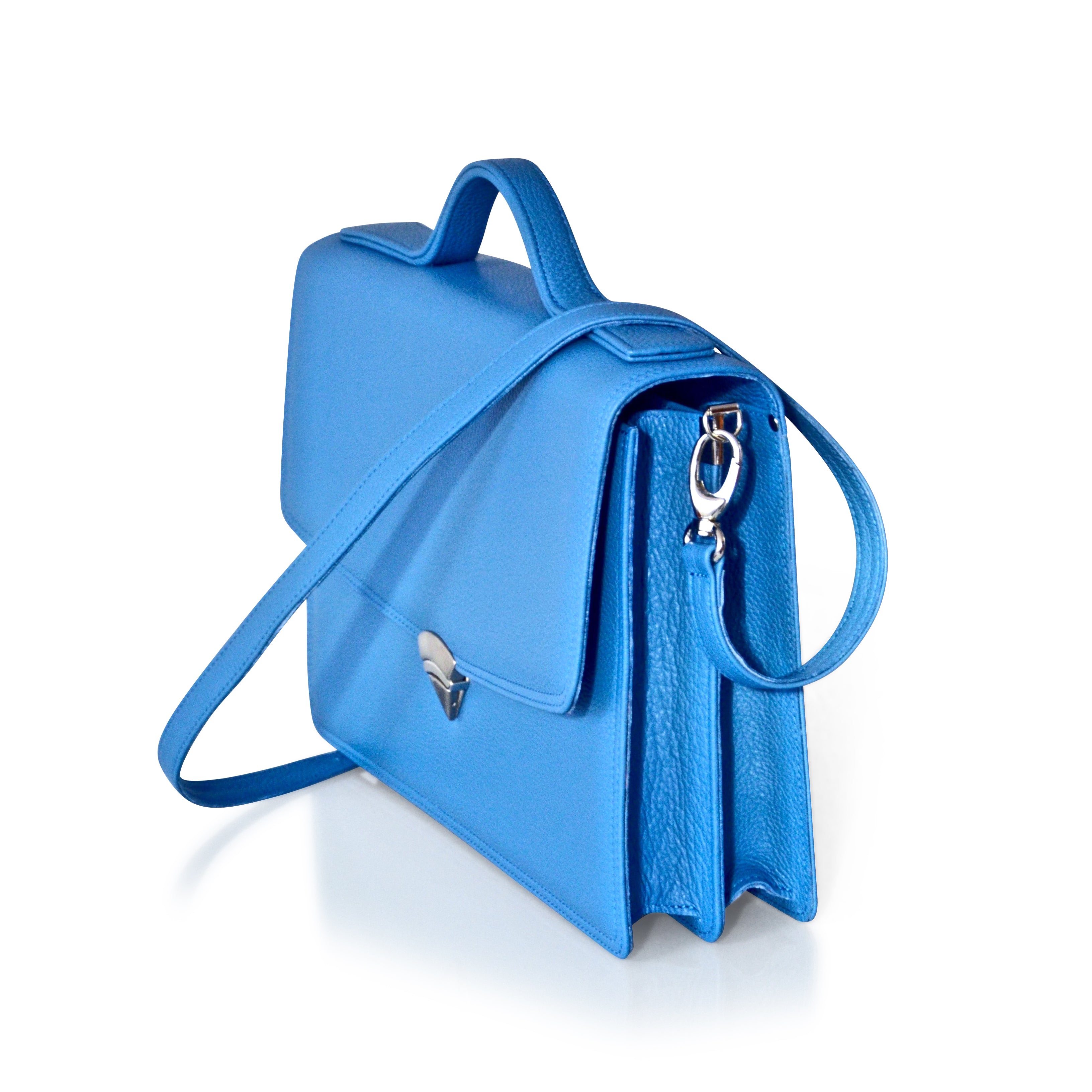 Handmade Leather Briefcase for Women – Elegant, Professional & Laptop-Friendly Work Bag - Radka Sillerova Atelier 