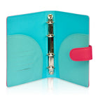 Handmade Leather Ring Binder – Elegant, Functional & Stylish in Blue - Radka Sillerova Atelier 