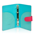 Handmade Leather Ring Binder – Elegant, Functional & Stylish in Blue - Radka Sillerova Atelier 