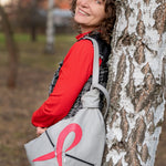 Pink Ribbon Leather Backpack – Handmade with Purpose 🎀 - Radka Sillerova Atelier 