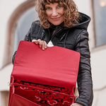 Handmade Leather Briefcase for Women – Elegant, Professional & Laptop-Friendly Work Bag - Radka Sillerova Atelier 