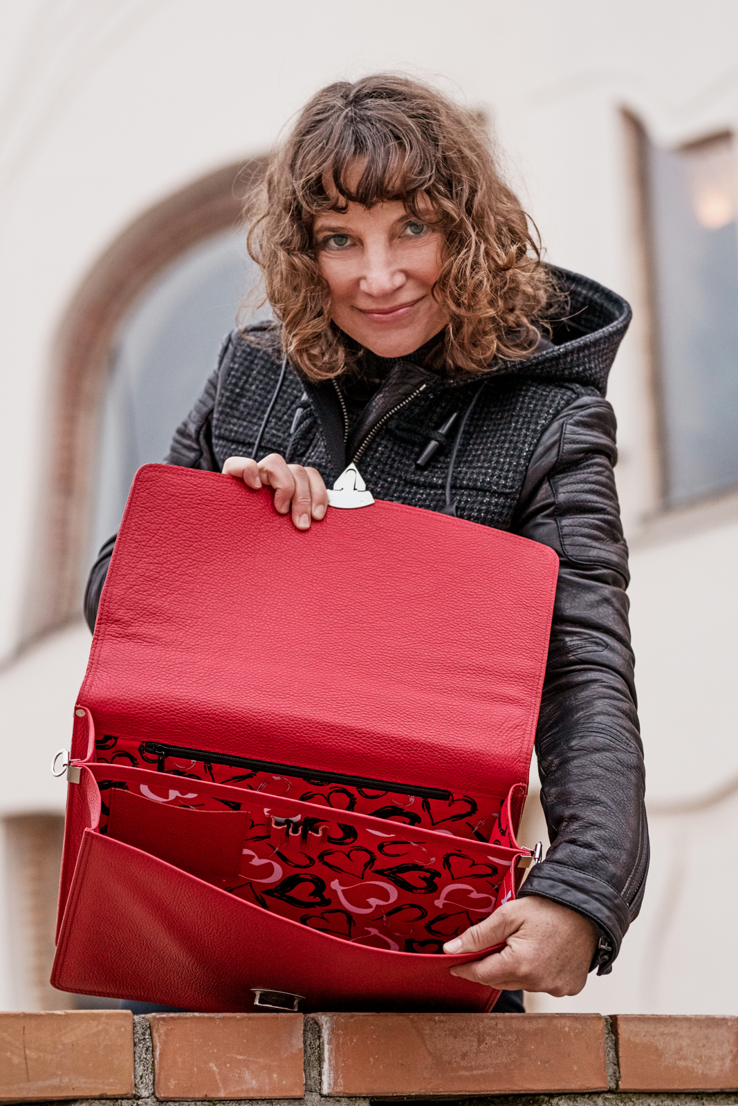 Handmade Leather Briefcase for Women – Elegant, Professional & Laptop-Friendly Work Bag - Radka Sillerova Atelier 