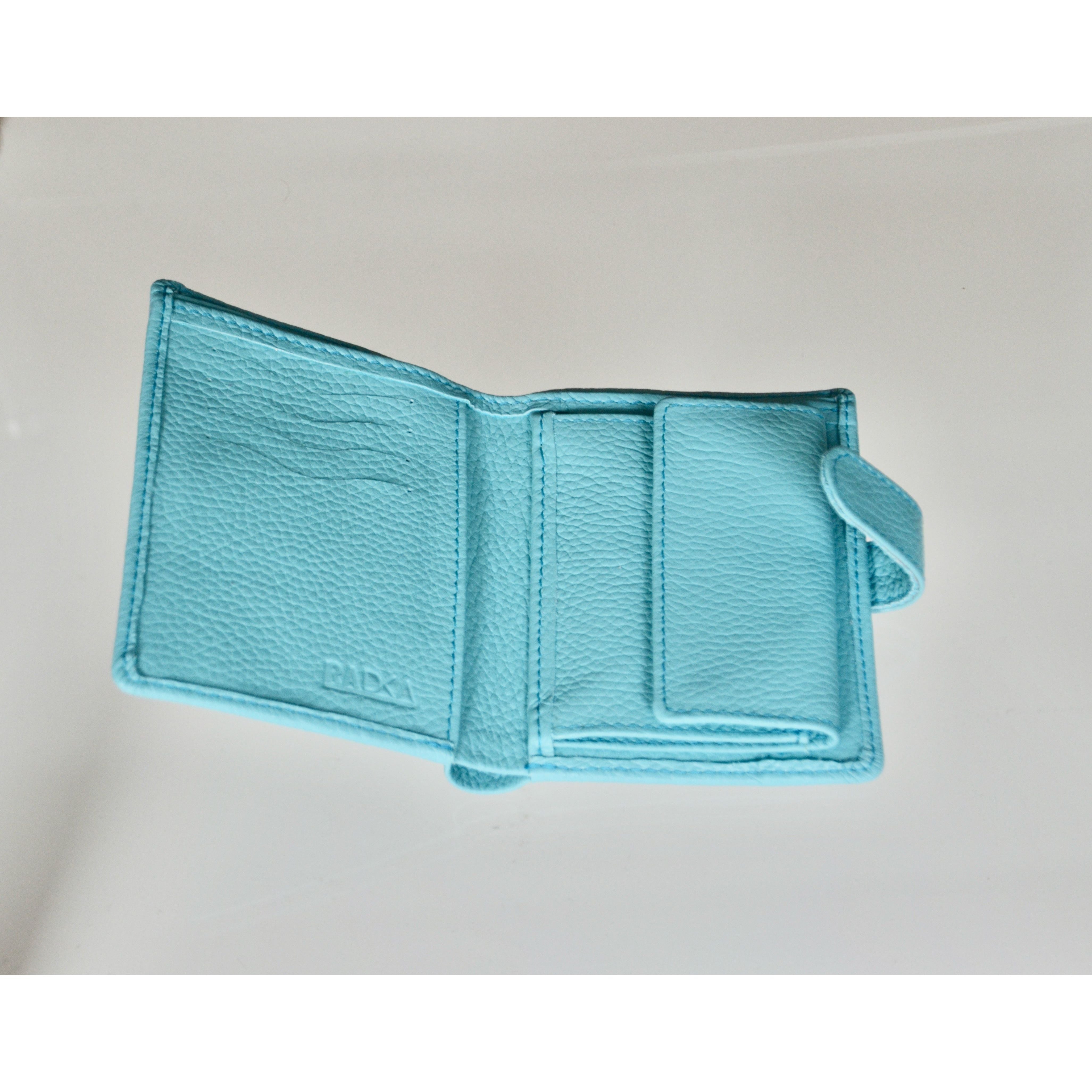 Handmade Women's Leather Wallet – Compact Bifold Design with Snap Closure - Radka Sillerova Atelier 