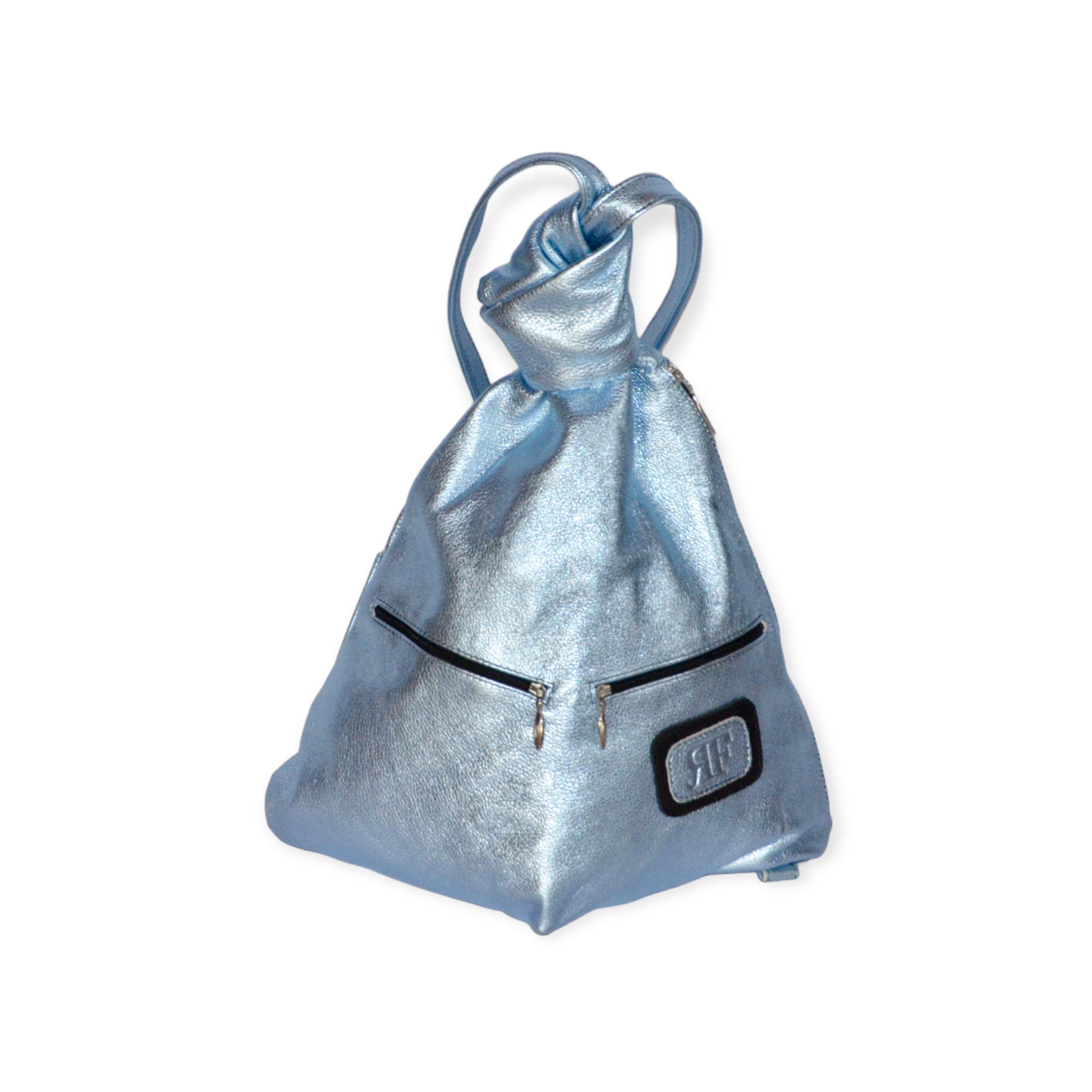 Shimmery Metallic Leather Backpack – Handmade and Eye-Catching - Radka Sillerova Atelier 