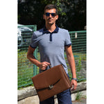 Classic Leather Briefcase for Men – Timeless Elegance & Functionality - Radka Sillerova Atelier 