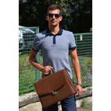Classic Leather Briefcase for Men – Timeless Elegance & Functionality - Radka Sillerova Atelier 