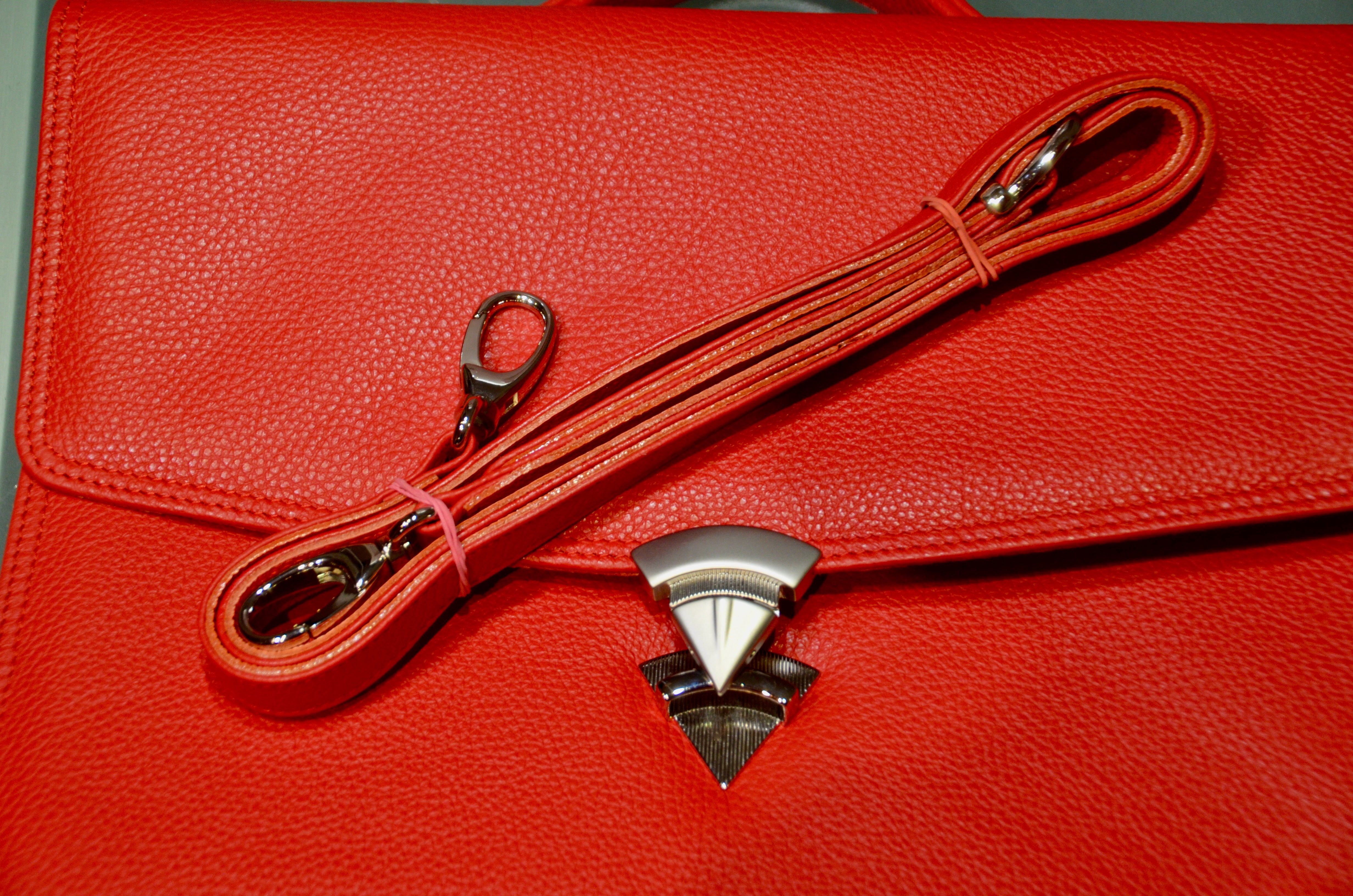 Handmade Leather Briefcase for Women – Elegant, Professional & Laptop-Friendly Work Bag - Radka Sillerova Atelier 