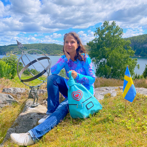 Romantic Handmade Leather Backpack with Heart Details - Radka Sillerova Atelier 