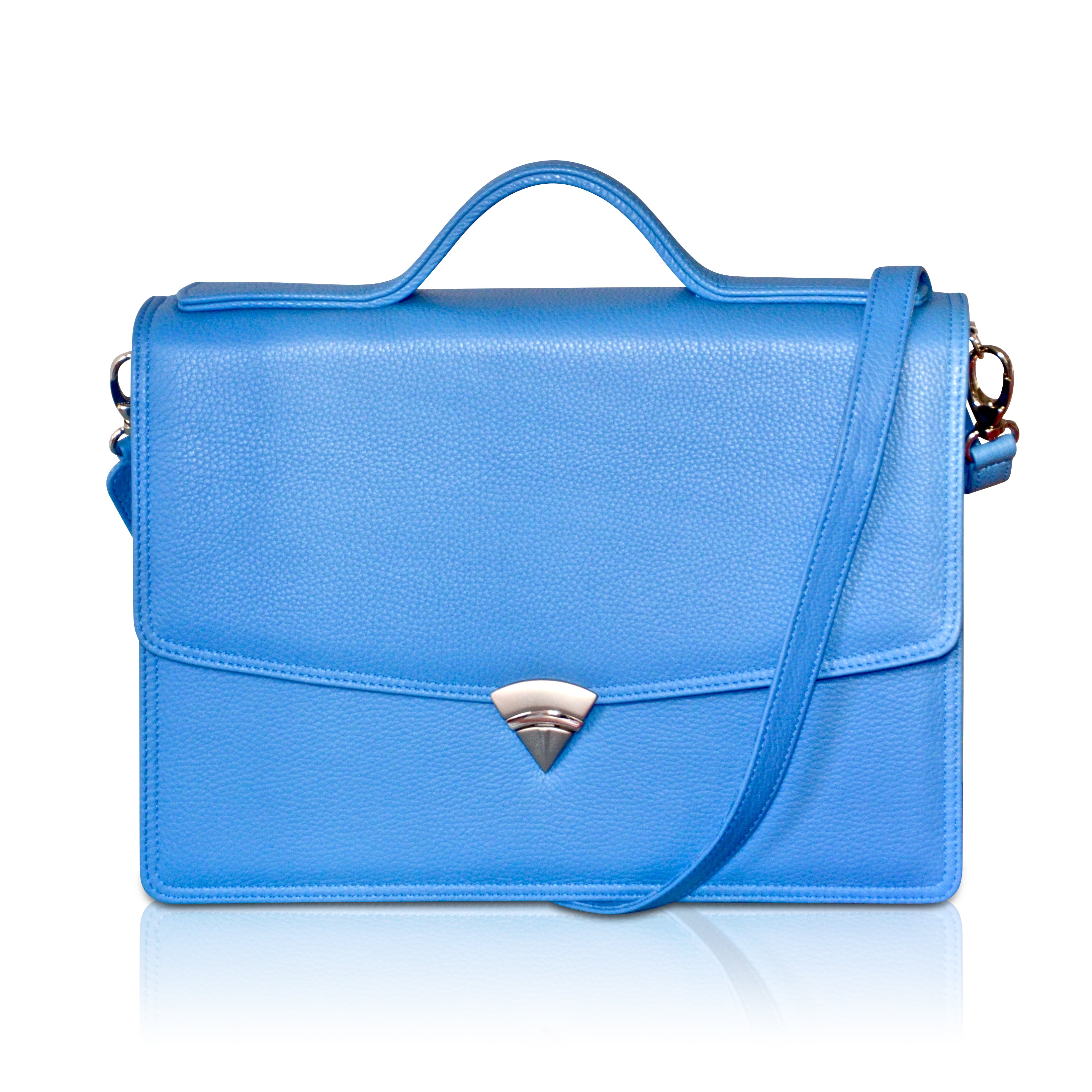 Handmade Leather Briefcase for Women – Elegant, Professional & Laptop-Friendly Work Bag - Radka Sillerova Atelier 