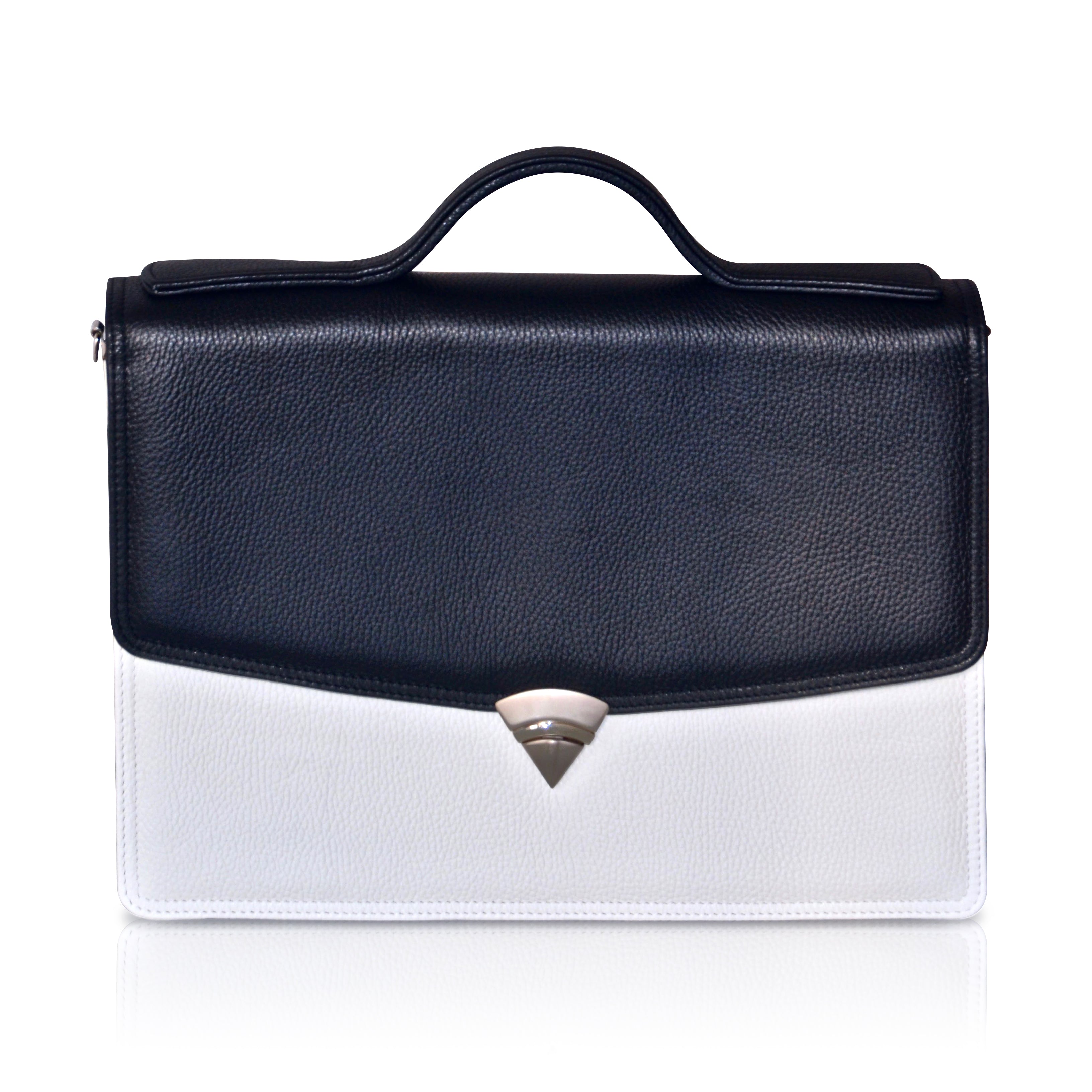 Handmade Leather Briefcase for Women – Elegant, Professional & Laptop-Friendly Work Bag - Radka Sillerova Atelier 