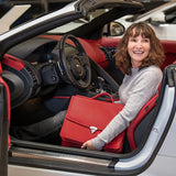 Handmade Leather Briefcase for Women – Elegant, Professional & Laptop-Friendly Work Bag - Radka Sillerova Atelier 