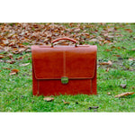 Handmade Italian Leather Briefcase for Men - Radka Sillerova Atelier 