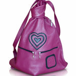 Romantic Handmade Leather Backpack with Heart Details - Radka Sillerova Atelier 