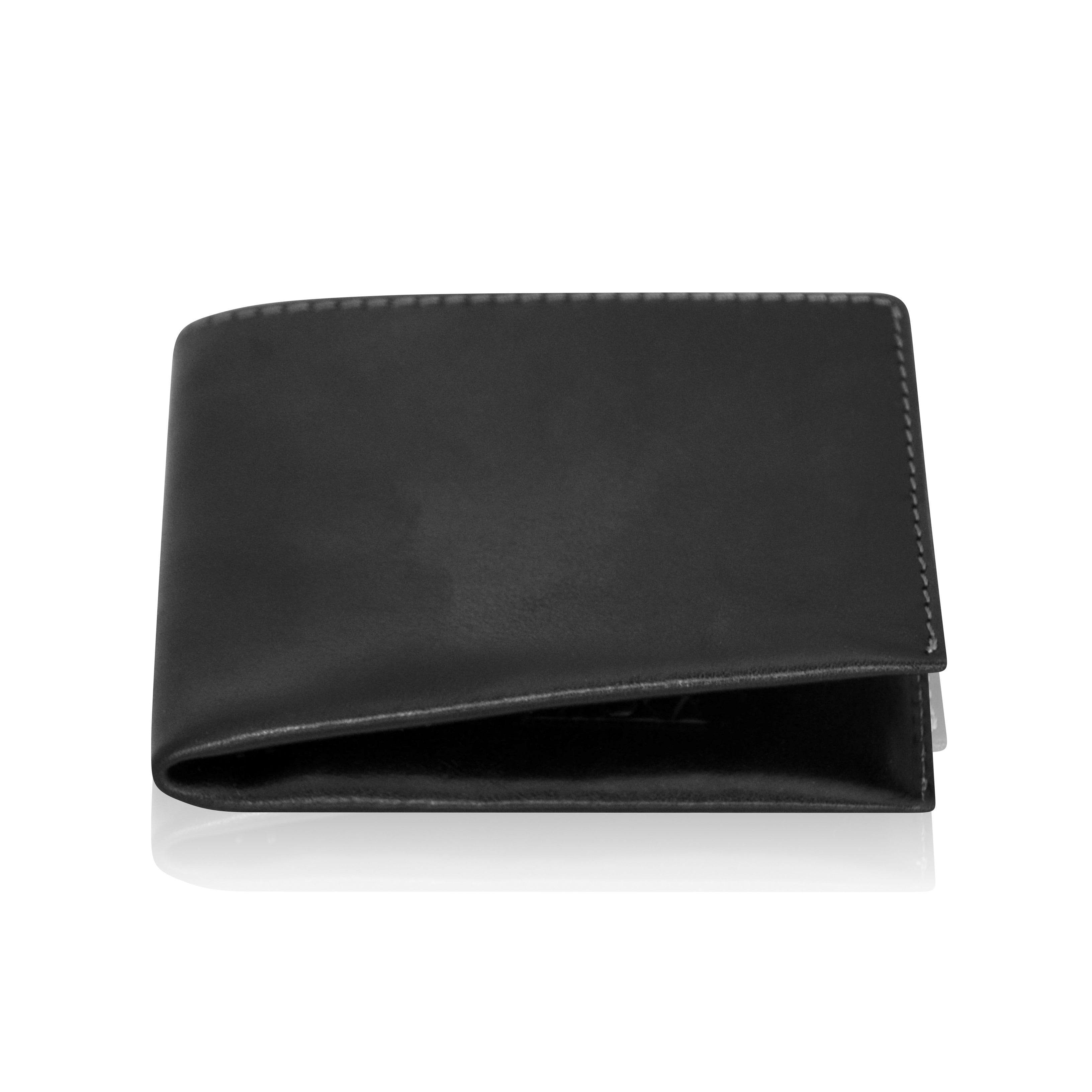 Handmade Bifold Leather Wallet for Men with Coin & Card Compartments - Radka Sillerova Atelier 