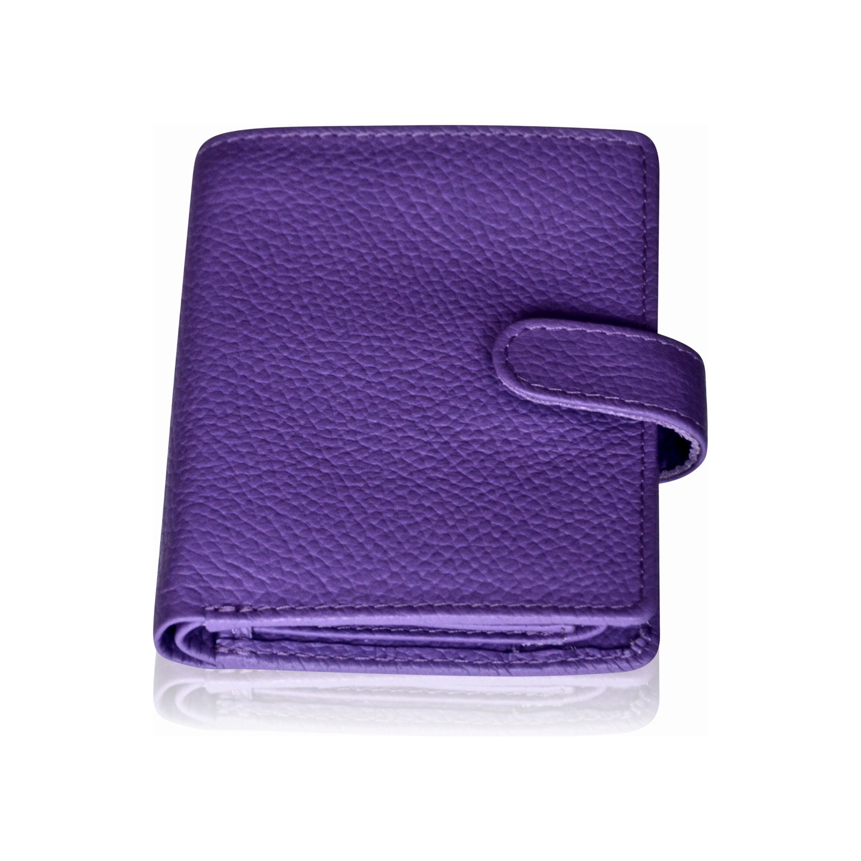 Handmade Women's Leather Wallet – Compact Bifold Design with Snap Closure - Radka Sillerova Atelier 