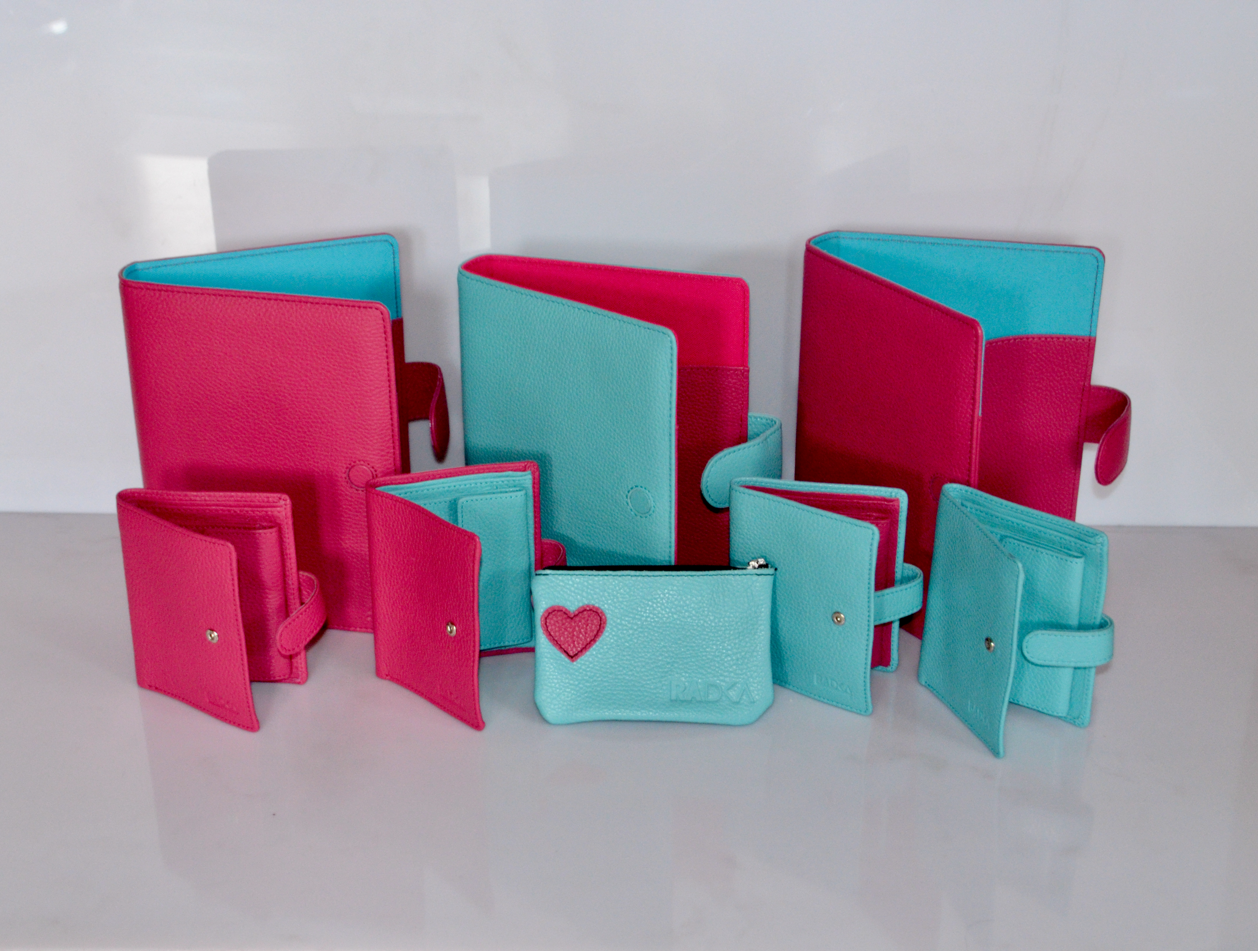 Handmade Women's Leather Wallet – Compact Bifold Design with Snap Closure - Radka Sillerova Atelier 